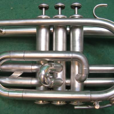 Holton Super Collegiate Silver Cornet 1955 - Reconditioned - Case & Bach 7C MP image 6