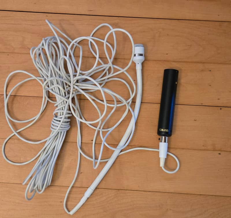 CAD CM -100W Hanging Choir Condenser Microphone White 30' Long Tested image 1