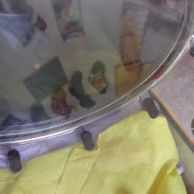 Crush Clear Acrylic Seamless 16" dia x 14" Floor Tom Drum with 3 x Legs Lot image 11