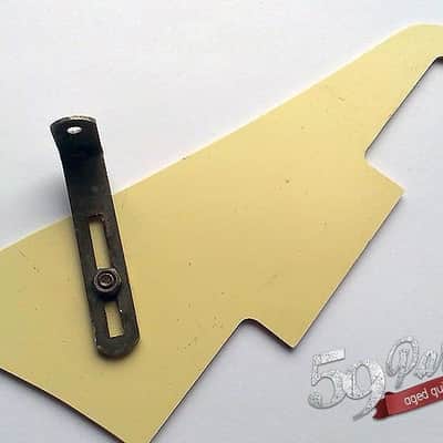 Hand aged Les Paul Pickguard w/bracket and screws, CREAM, for Gibson Historic post 2008 | 59 Parts image 9