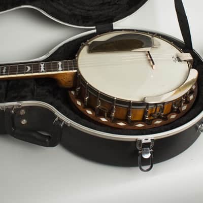 Plectrum Banjo, made by Lyon & Healy, c. 1925, black hard shell case. image 12