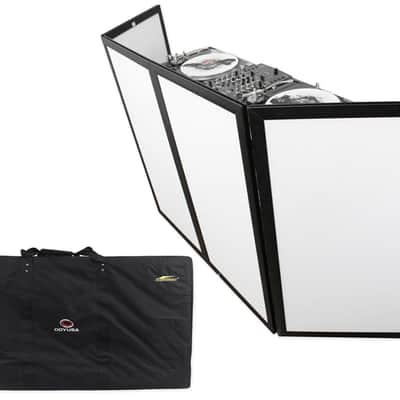 Odyssey CTBC2060 DJ Table +Scrim Werks SWF4846B Façade +Extra Panel +LED Lights image 9