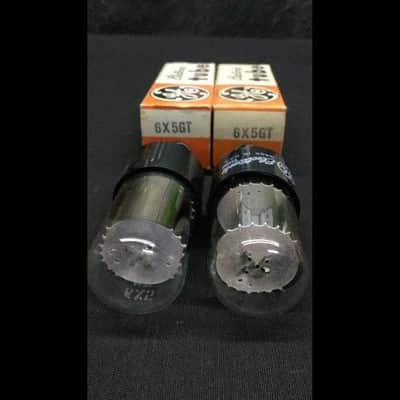 NOS PAIR GE 6X5GT Rectifier Radio Audio Vacuum Tubes Vintage Tested F.9677 image 5