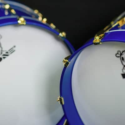 BONE Drums - maple drum set 24/24/18/16/13 , Blue pearl high gloss lacquer image 2