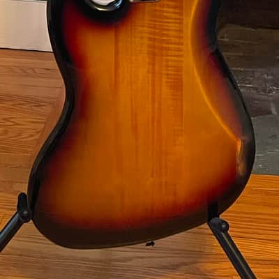 Share Fender Squier Jazz 4-string Bass - Custom Painted New York City Twin Towers Skyline image 7