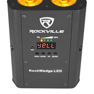 Rockville ROCKWEDGE PACKAGE BLACK 6) Battery Lights+Case+Wireless DMX Controller image 5