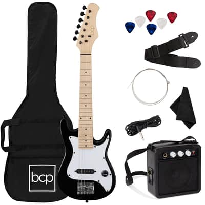 Best Choice Products Kids Electric Guitar Beginner Starter Kit w/ 5W Amplifier - 30 in-Sunburst image 8