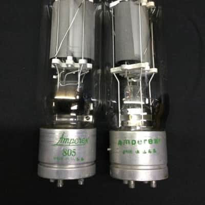 GREAT PAIR AMPEREX 805 VT 143 Amplifier Vintage VACUUM TUBES Tested ! V.8969 image 1