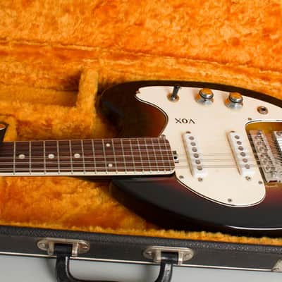 Vox Mando-Guitar 12 String Electric Guitar (1966), ser. #305324, original black hard shell case. image 13