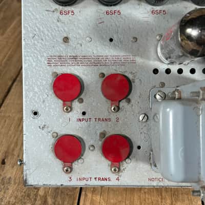 Newcomb H-50 PA head guitar amp 1950's - Silver image 14