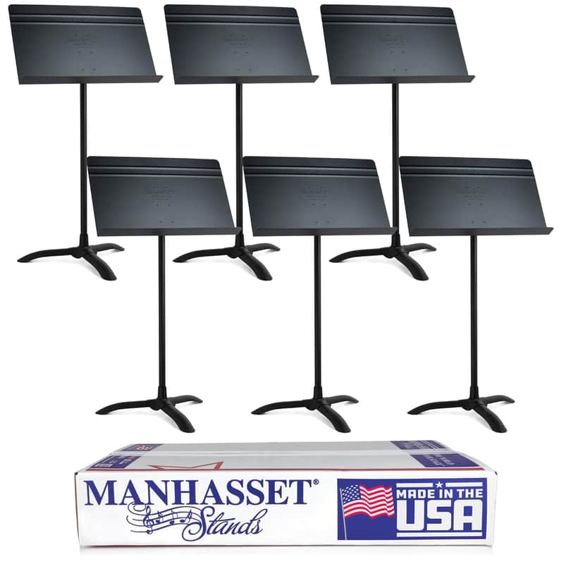 Music Stand For Sheet Music - Bulk Pack Of 6 Stands - 48 Symphony Model - Long Lasting, Durable Stand - Adjustable Height - 20" By 12" - Made In The Usa image 1