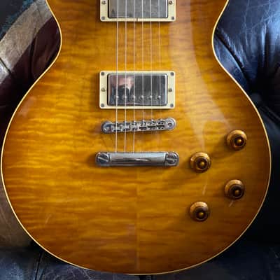 Scarce Epiphone Japan Les Paul Standard 2000 Figured Honeyburst Plaintop w/ Gibson Hardcase image 11