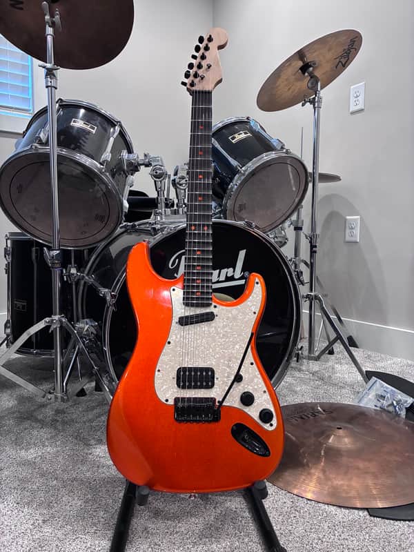 1994 Squire NC4 Bullet Strat Custom Scalloped  (DiMarzio, Squire, Warmoth, Wilkinson, Guyker) No model image 1