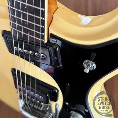 Mosrite Avenger Guitar, The Ventures Model, Aged White, MIJ 1970s image 23