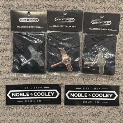 Noble & Cooley Drum Key Antique Pack – Brass, Copper, Silver (New) + 2x Stickers image 1