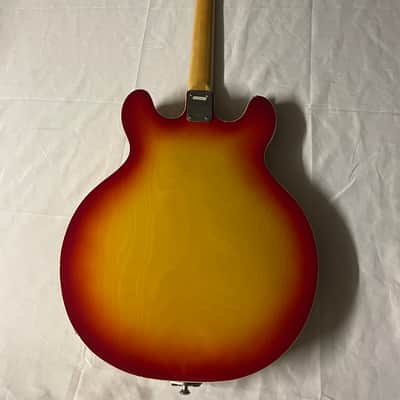 Teisco Hollow Body Electric Guitar MIJ Japan 1970s Sunburst image 2
