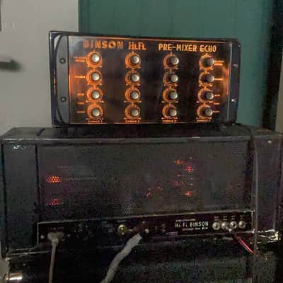Vintage Binson Hi-Fi Tube Amp - EL34 Power Amp + 4 Channel preamp "Pre Mixer PA 4 Echo Unit" – Original Cables 70s Pink Floyd image 2