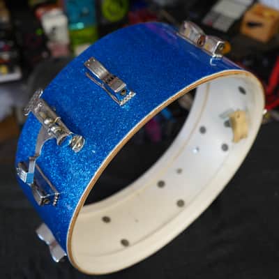 Vintage 1966 Ludwig USA Jazz Fest 5x14" Maple Snare Drum - Blue Sparkle image 8
