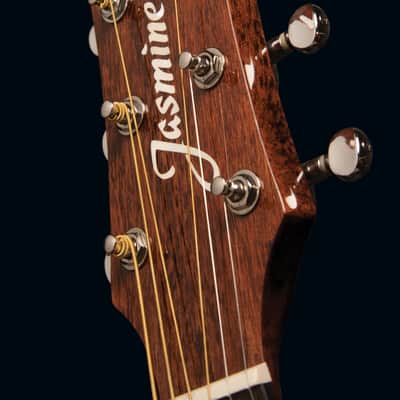 Jasmine JD39CE-NAT Dreadnought Acoustic Electric Guitar. Natural Finish w/ case, B-Stock image 6