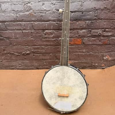 Vintage Recording King Lined Fretless Open-Back Banjo image 1