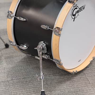 GRETSCH 4PC USA BROOKLYN 20-10-12-14 SATIN BLACK METALLIC - FLOOR MODEL image 4