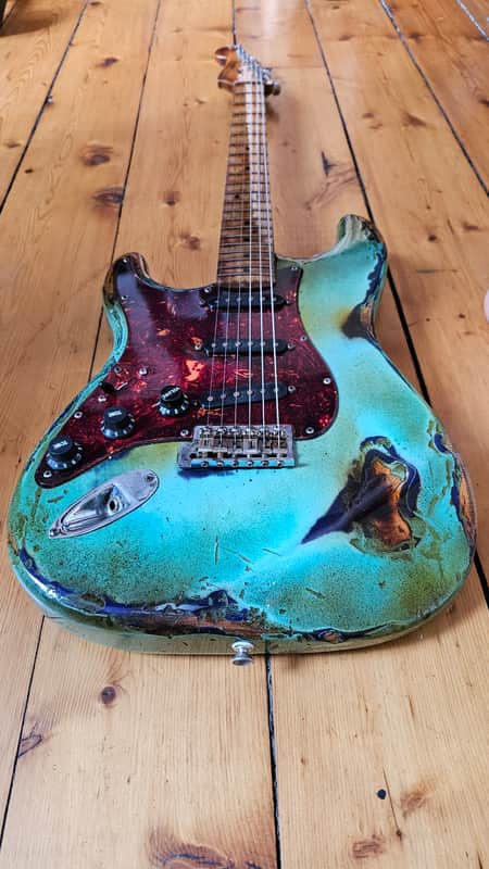 Fender Stratocaster Surf Green Heavy age relic image 1