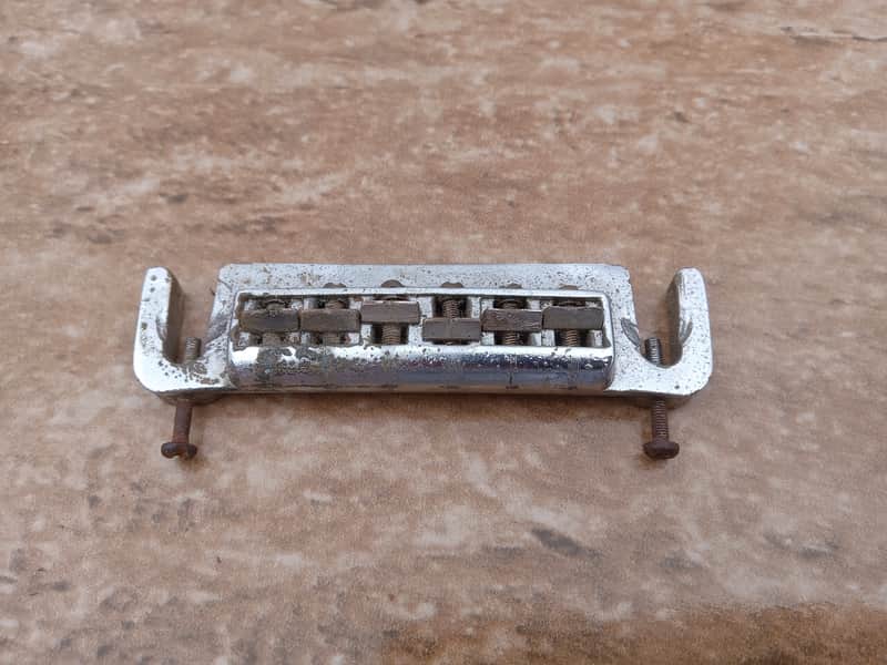 Vintage 1970's Leo Quan "Pat. Appl'd For" Badass Wraparound Guitar Bridge! Original Part! image 1