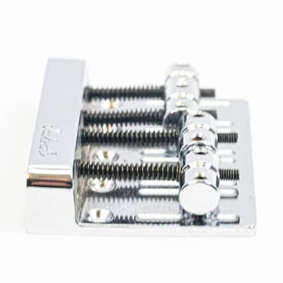 Jackson 4-String Bass Bridge Chrome 19mm Spacing with Mounting Screws image 6