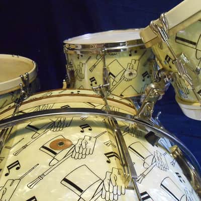 Ludwig and Ludwig Top Hat and Cane, Swing Sensation,  1940s Original Drum Set image 5