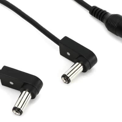 EBS DC-2-90F - 9.45-inch Angled-Straight Daisy-Chain DC Power Split Cable 1-2