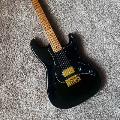 Jet Guitars JS-400 JS400 BKG, HSS Ceramic pickups, solid basswood body, 22 frets roasted maple neck, 2 point tremolo, gold hardware Free Setup image 3