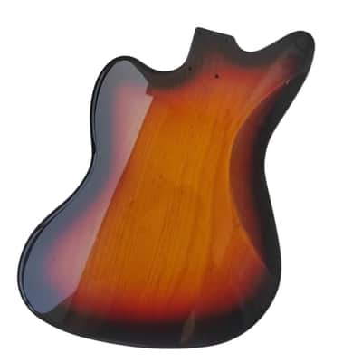 Tobacco Burst Semi Hollow Alder Jazzmaster Offset Style Guitar Body image 6