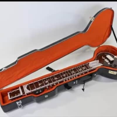 Sitar Indian Brown Sitar 7 Main String 13 Vibration With Bag Musical Instruments Gift For Professional Player and Beginners, Indian sitar image 7
