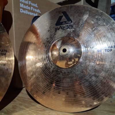 Paiste 14" Alpha Medium Hi-Hat Cymbals (Pair) 2010 - 2016 - Brilliant image 8
