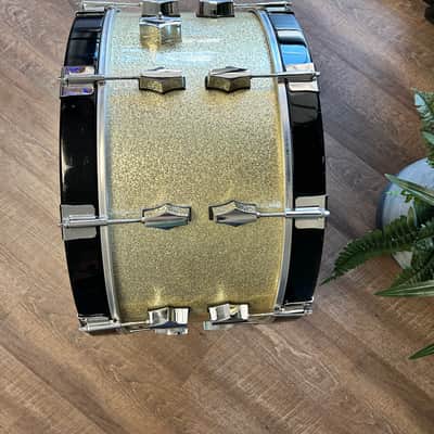 Vintage Darwin 22x11 Silver Sparkle Jasper Shell Bass Drum Early 90s Kick - Pre-Austin FIBES image 7