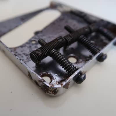 Left Handed Fender Telecaster Bridge  PAT.PEND. Tele / 60's 70's  Chrome 62 Vintage  Relic RI Lefty image 3