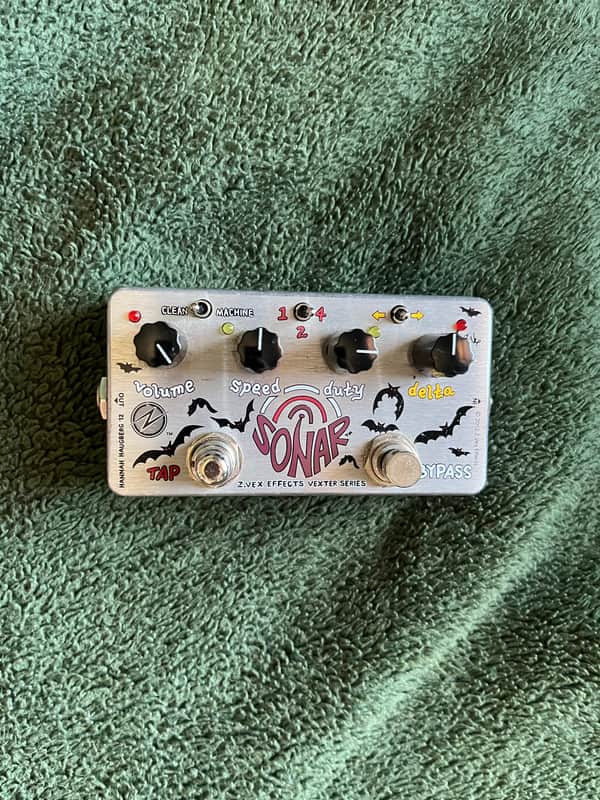 Zvex Vexter Series Sonar Tremolo with Tap Tempo 2010s - Silver with Graphic image 1