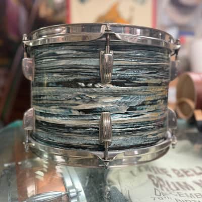 1960s Ludwig 8x12 Tom Tom in Blue Oyster Pearl image 2