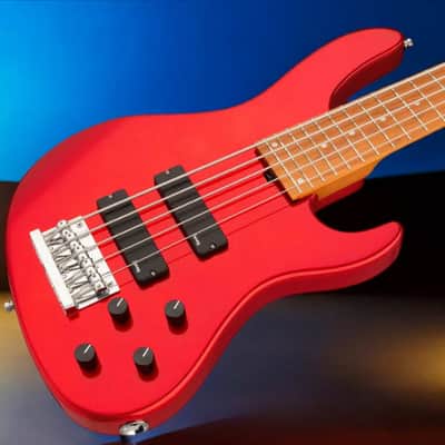 Sadowsky MetroExpress 5-String 24-Fret Modern Bass Roasted Maple Fingerboard 5-String Solid Candy Apple Red Metallic High Polish image 1