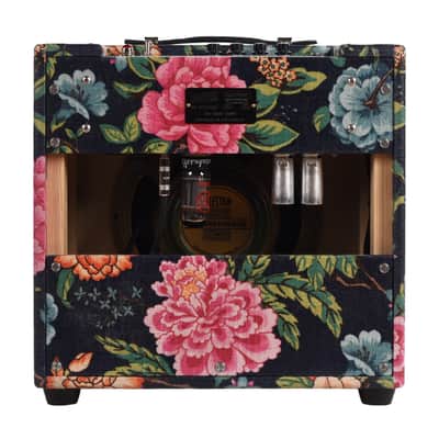 Benson Nathan Junior Reverb 5w 1x10 Combo Amp Navy Blue Floral w/ Wheat Cloth (CME Exclusive) image 4