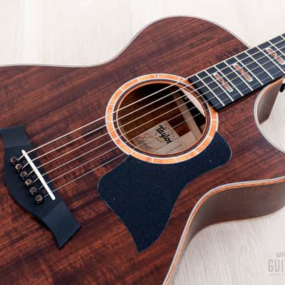 2022 Taylor Custom Grand Concert 12-Fret Flamed Tasmanian Blackwood w/ Florentine Cutaway image 7
