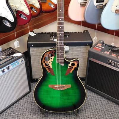 Ovation Celebrity CS257 Acoustic-Electric w / Case! Green Burst! image 1