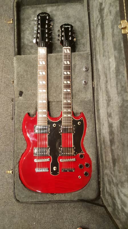 Epiphone G-1275 G1275 Double Neck Doubleneck Cherry 2000s image 1