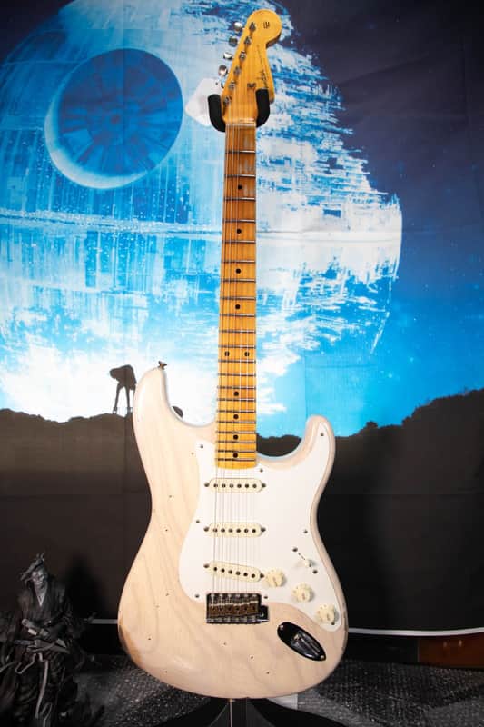 Fender Custom Shop '57 Stratocaster Relic Guitar, Maple Fingerboard, Aged White Blonde image 1