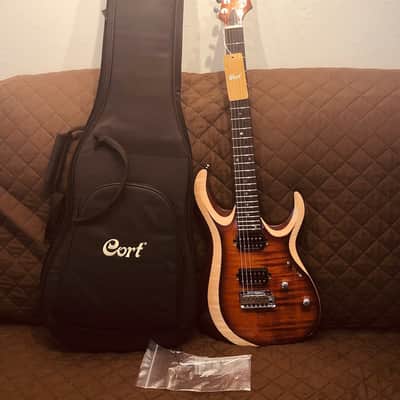 Cort X700DUALITYAVB Duality X Series Flamed Maple on Swamp Ash Body 6-String Electric Guitar w/Bag image 2
