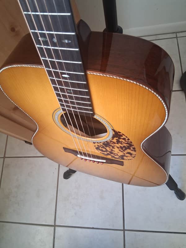 Santa Cruz custom shop Brazilian appointments. war bracing hide glue Adirondack bracing OM Orchestra Model image 1