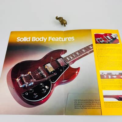 Gibson Solid Bodies Solid Sound SG Guitar Foldout Brochure 1972 image 3