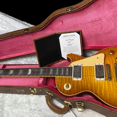 NEW ! Gibson Custom Shop 1959 Les Paul - Golden Poppy Burst - Authorized Dealer - Hand Picked Curly Maple Flame Top - VOS - 8.8 lbs - G07184 image 13