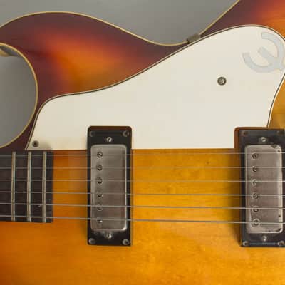 Epiphone E-452TD Sorrento Thinline Hollow Body Electric Guitar (1966), ser. #383789, Reunion Blues gig bag case. image 11