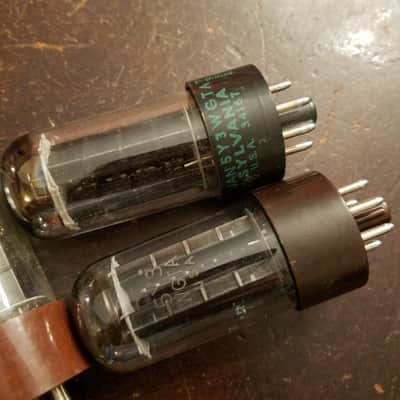 Sylvania ONE (1) JAN-CHS-5Y3WGTA tNOS AT1000 TESTED Vacuum Tube brown base balanced premium rugged 5Y3 military 1956-1962 image 4